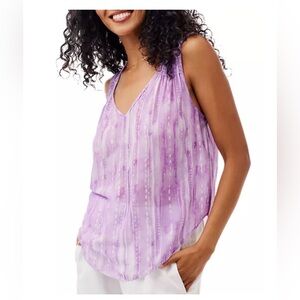 Bella Dahl Smocked Shoulder Sleeveless Top